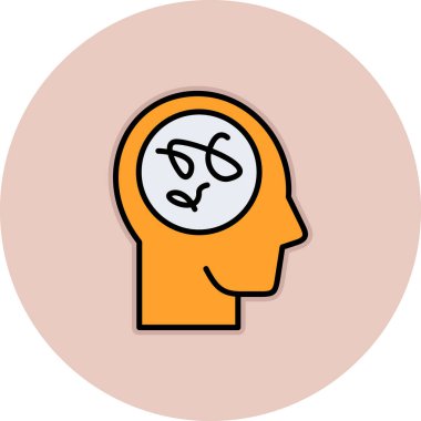 Beyin. Web simgesi basit tasarım