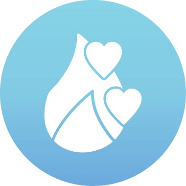 kalp vektörü glyph çember dizaynı