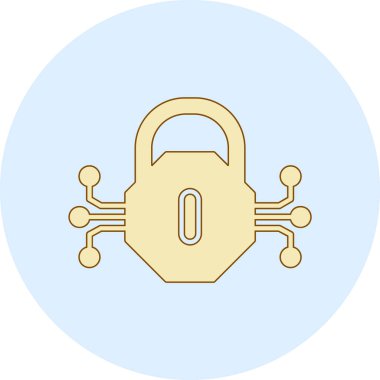 Kilit. Web simgesi basit tasarım