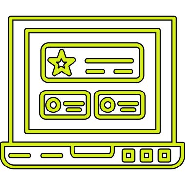 Tarayıcı. Web simgesi basit illüstrasyon