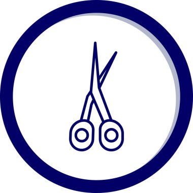 makas ve saç simgesinin vektör çizimi