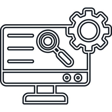 Web geliştirme simgesi. Web geliştirme simgelerinin basit illüstrasyonuName