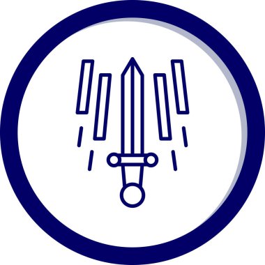 Bir kılıcın modern simgesinin vektör çizimi