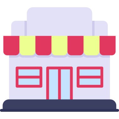 Dükkan. Web simgesi basit illüstrasyon