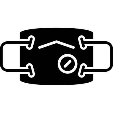 Emniyet kemeri simgesi. emniyet kemeri simgesi vektörü