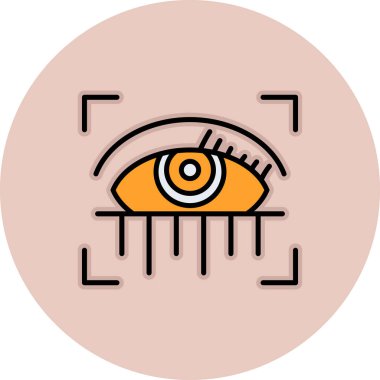 Göz simgesinin vektör illüstrasyonu