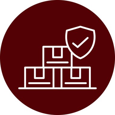 Kişisel ve ticari kullanım için korunmuş vektör simgesi simgesi vektör çizimi..