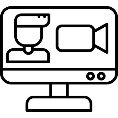 Televizyon. Web simgesi basit illüstrasyon