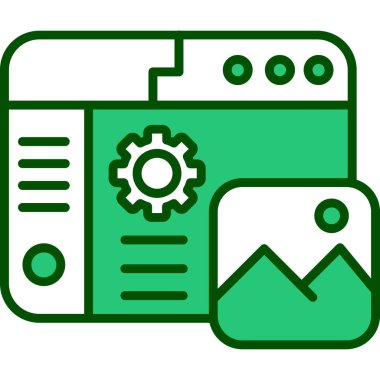 Web tasarım ikonu vektör illüstrasyonu