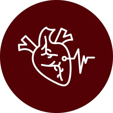 Bir kalp simgesinin vektör illüstrasyonu