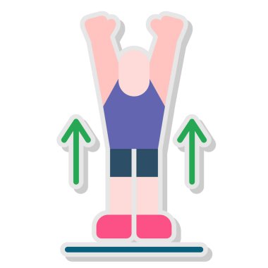 Erkek egzersizi, vektör illüstrasyonu.
