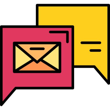 e- posta ileti simgesi. Web için ileti ikonu vektör simgesinin özet çizimi