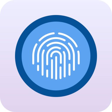 biyometrik parmak izi simgesi, basit biçim