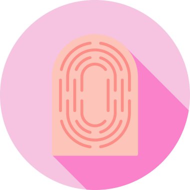 parmak izi ikonu vektör illüstrasyonu