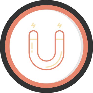 Mıknatıs Web simgesi basit illüstrasyon