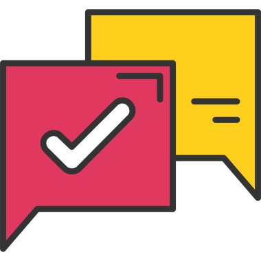 İşaret simgesini işaretle. Web için işaretli vektör simgelerinin basit çizimi