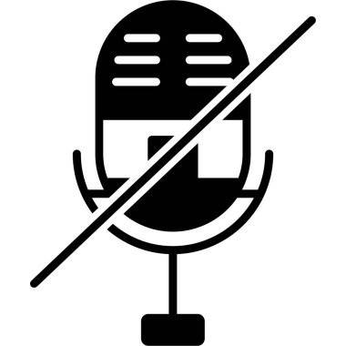 mikrofon simgesi vektör illüstrasyonu