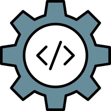 Web geliştirme simgesi - ana hatlar biçiminde