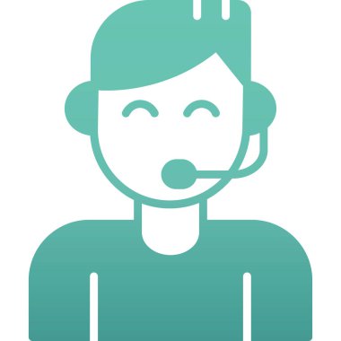 Çağrı merkezi simgesi. düz tasarım biçimi.