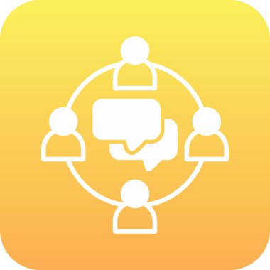 Sohbet simgesi vektör illüstrasyonu