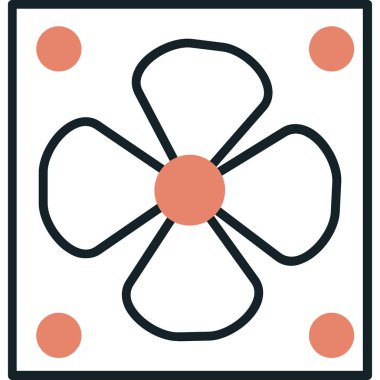 Moda tarzında izole edilmiş çiçek simgesi