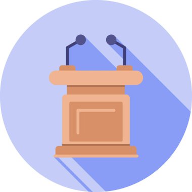 Podyum. Web simgesi basit illüstrasyon