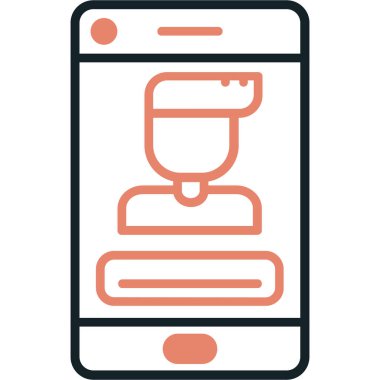 cep telefonu simgesi. Web için akıllı telefon vektör simgelerinin basit çizimi