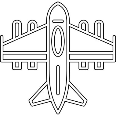 Uçak simge vektör çizim