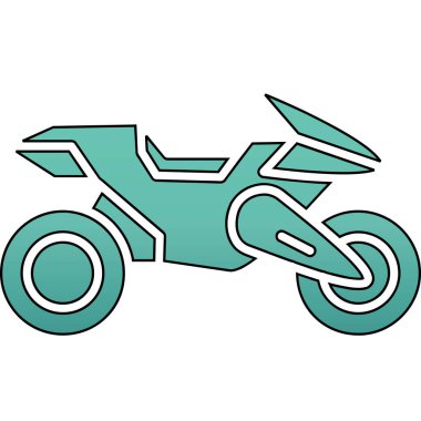 Bir motosiklet simgesinin vektör çizimi
