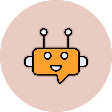 robot ikon vektör illüstrasyonu