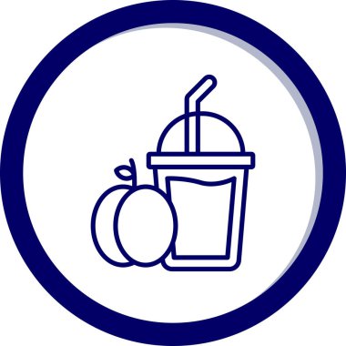 Yiyecek ve içecek ikonunun vektör illüstrasyonu