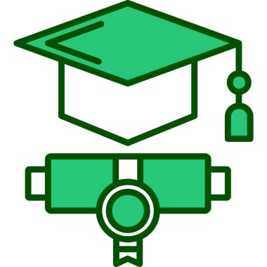 Mezuniyet Cap vektör simge tasarlamak