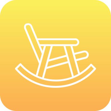 Sandalye simgesi soyut bir grupta izole edildi