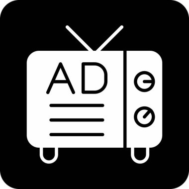 reklam panosu reklam simgesi ana hatları biçiminde