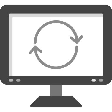 Bilgisayar izleyici simgesi ana hat biçiminde