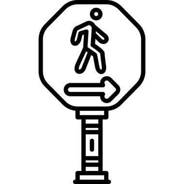 Yaya geçidi simgesi ana hat biçiminde