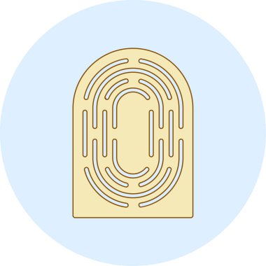 parmak izi ikonu. Web için parmak izi vektör simgelerinin özet çizimi