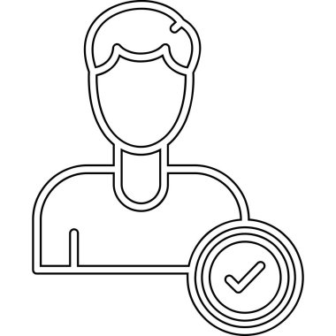 İşaretleme simgesi vektör illüstrasyonunu kontrol et