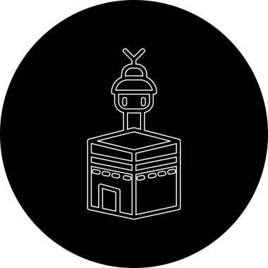 Ramazan ve İslami ikonun vektör çizimi. Web için cami ve siyah stok sembolü koleksiyonu.