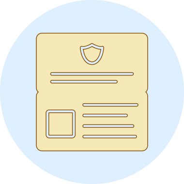 Belge simgesinin vektör illüstrasyonu