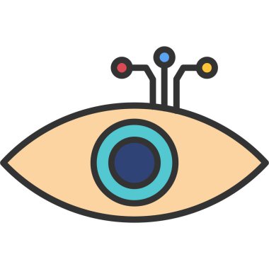 Göz simgesi vektör illüstrasyonu