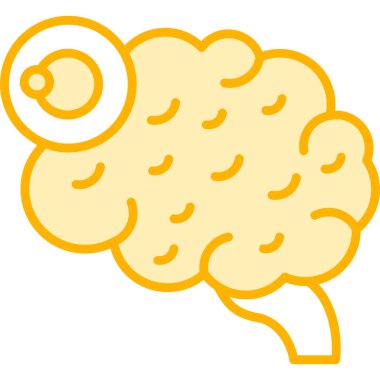 beyin ikonu vektör illüstrasyonu