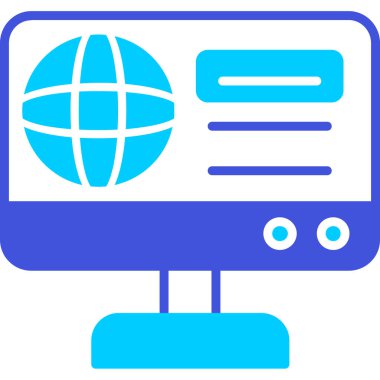 Küre. Web simgesi basit illüstrasyon