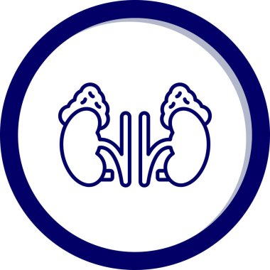 Böbrek. Web simgesi basit illüstrasyon