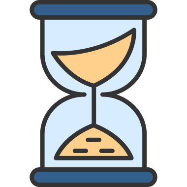 Kum saati. Web simgesi basit illüstrasyon