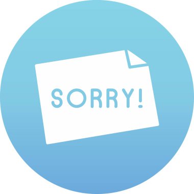 Üzgünüm modern simge vektör illüstrasyonu