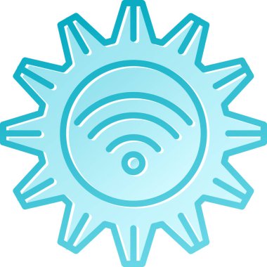 WiFi işareti simgesi, vektör çizim