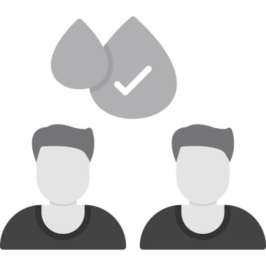 insanlar düz vektör simgesi, takım çalışması