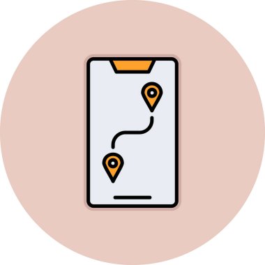 Moda biçimi izole edilmiş arka planda GPS simgesi