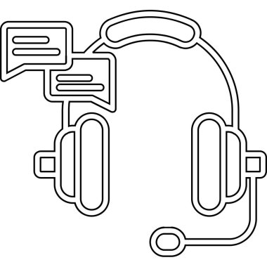 Beyaz arka plan üzerinde izole mikrofon kulaklık